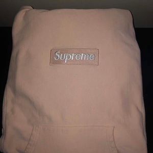 Supreme Peach Box Logo Hoodie